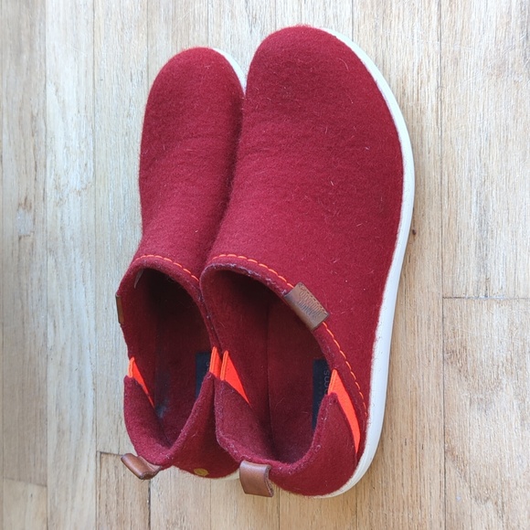 Samuel Hubbard Red Wool 🦙 Clog / Shoes Women's Size 9 Made In Portugal - Picture 8 of 9